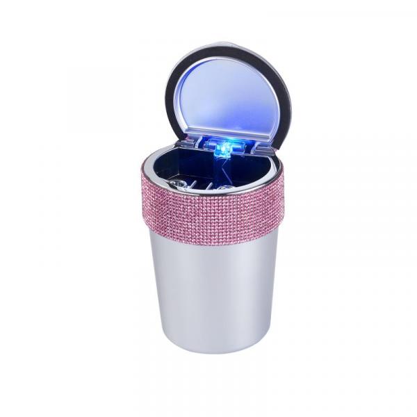Champ Auto Aschenbecher mit LED mit Glitzer